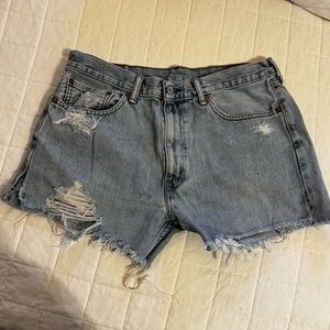 Distressed Vintage Levi’s 505 cut offs